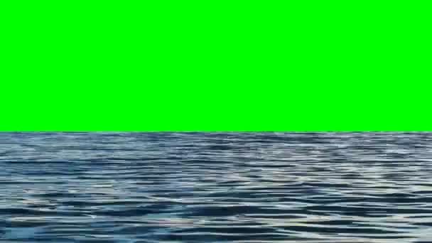 Ήρεμη Θάλασσα Και Πράσινο Κουτί — Αρχείο Βίντεο