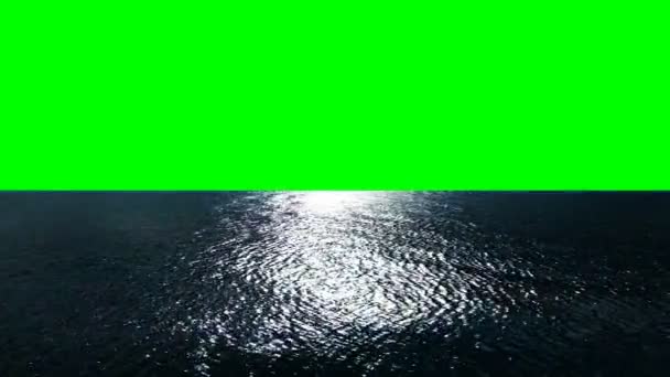 Acqua Mare Calma Scatola Verde — Video Stock