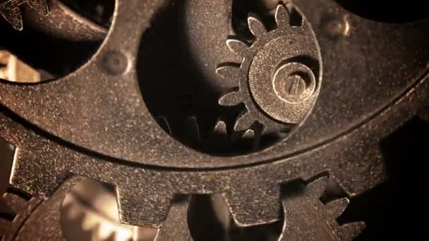 Résumé Grunge Dirty Rusty Clock Gears Concept Industriel Commercial — Video