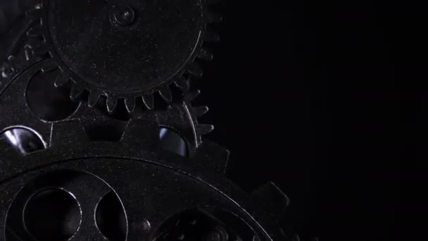 Abstract Grunge Dirty Rusty Clock Gears Industrial Business Concept — Stock Video