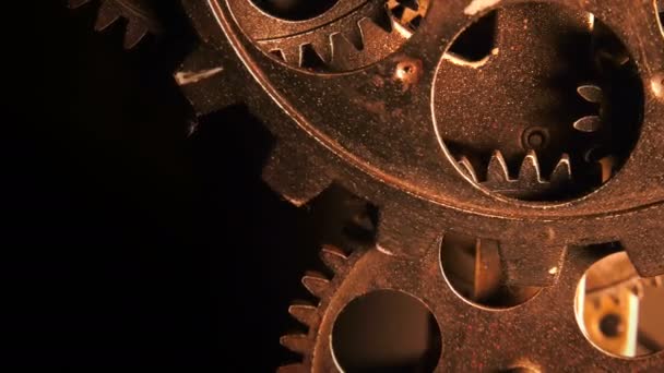 Résumé Grunge Dirty Rusty Clock Gears Concept Industriel Commercial — Video