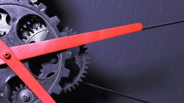 Реферат Grunge Dirty Rusty Clock Gears Industrial Business Concept — стоковое видео