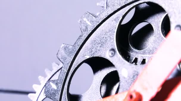 Реферат Grunge Dirty Rusty Clock Gears Industrial Business Concept — стоковое видео