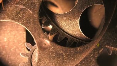 Grunge kirli ve Rusty saat vites sınaî ve iş kavramı soyut