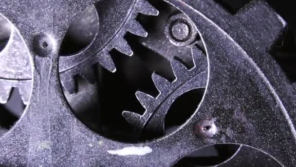抽象的粗糙和生锈的时钟齿轮工业和商业概念 — 图库视频影像