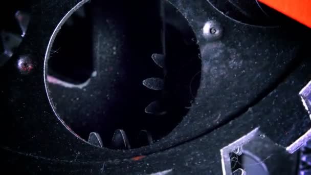 抽象的粗糙和生锈的时钟齿轮工业和商业概念 — 图库视频影像