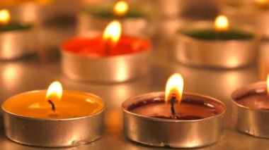 Romantik mum ışık arka plan görünümü