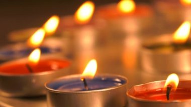 Romantik mum ışık arka plan görünümü