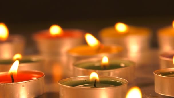 Romantiska Candle Ljus Bakgrund — Stockvideo