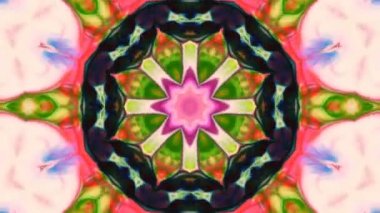 Soyut renkli Kaleidoscope hareketi