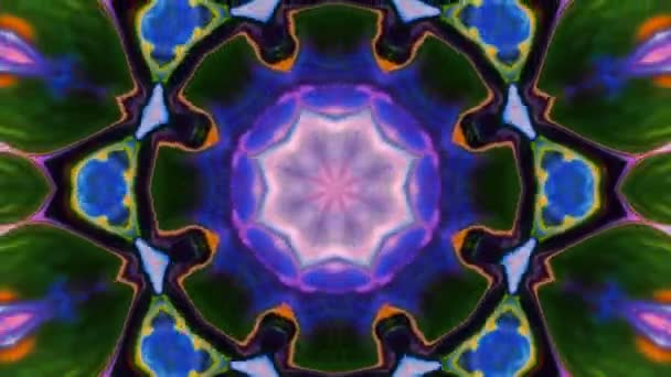 Caleidoscopio Colorido Abstracto Movimiento — Vídeo de stock