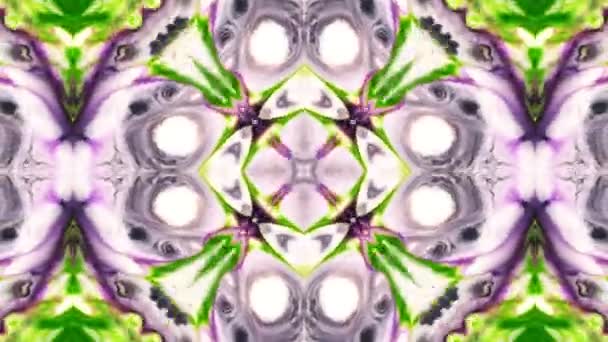 抽象五颜六色万花筒运动 — 图库视频影像