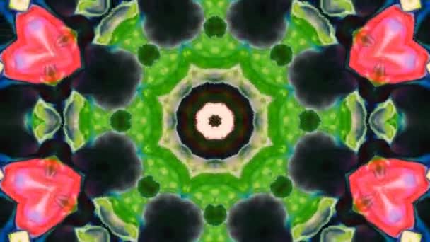 Caleidoscopio Colorido Abstracto Movimiento — Vídeos de Stock