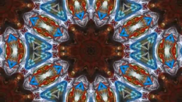 抽象的な色とりどりの万華鏡の動き — ストック動画