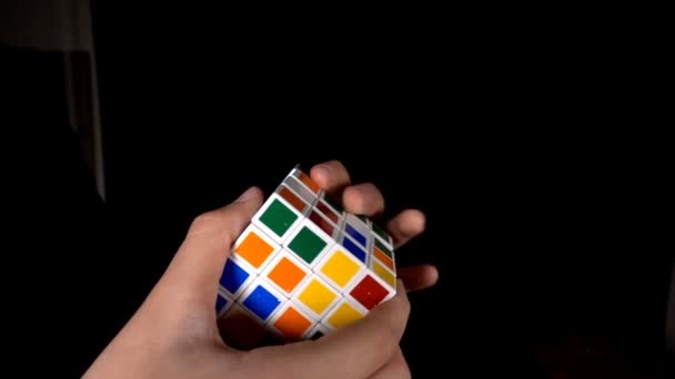 Магія Головоломки Рубіка Куб — стокове відео