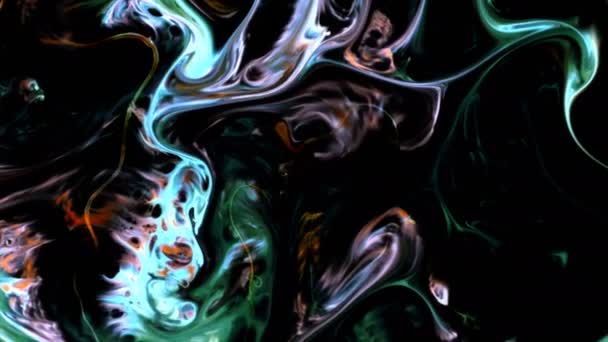 Movimento Artístico Líquido Colorido Abstrato Pintura — Vídeo de Stock