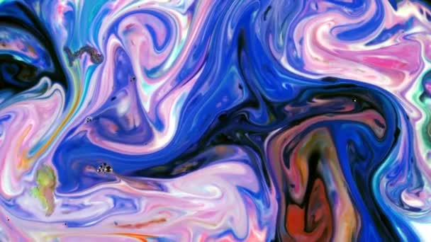 Mouvement Artistique Liquide Peinture Colorée Abstraite — Video