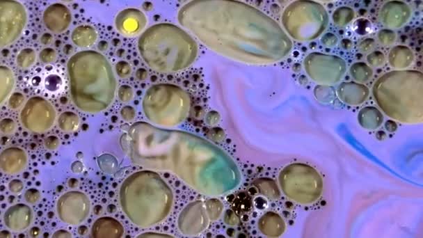 Mouvement Artistique Liquide Peinture Colorée Abstraite — Video