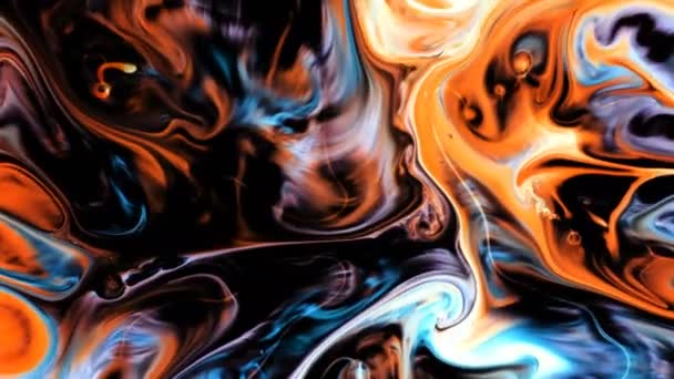 Abstrakte Bunte Farbe Flüssige Künstlerische Bewegung — Stockvideo