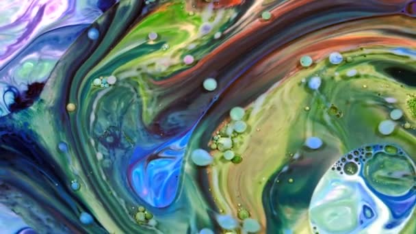 Astratto Colorato Pittura Liquido Movimento Artistico — Video Stock