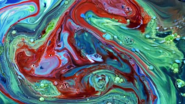 抽象彩色涂料液体艺术运动 — 图库视频影像