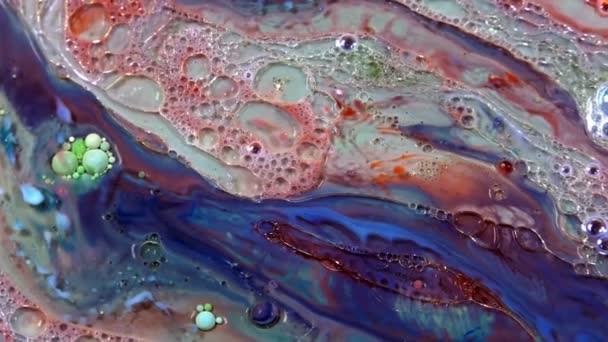 Astratto Colorato Pittura Liquido Movimento Artistico — Video Stock