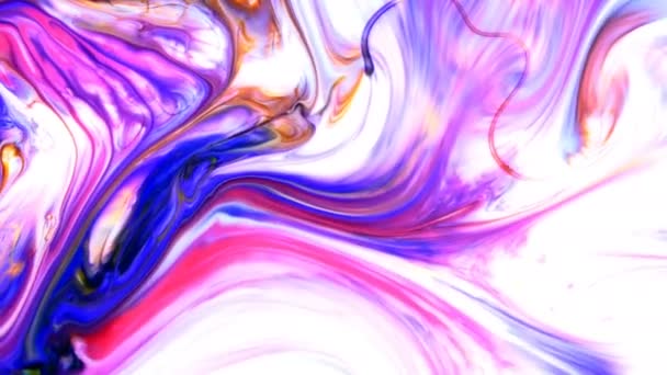 Astratto Colorato Pittura Liquido Movimento Artistico — Video Stock