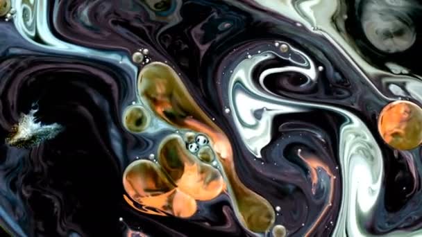 Movimiento Artístico Líquido Pintura Colorida Abstracta — Vídeo de stock