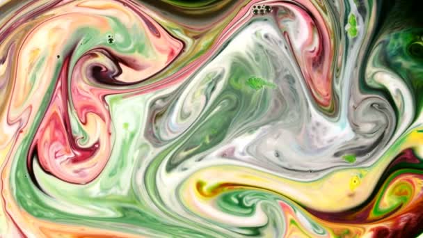 Astratto Colorato Pittura Liquido Movimento Artistico — Video Stock