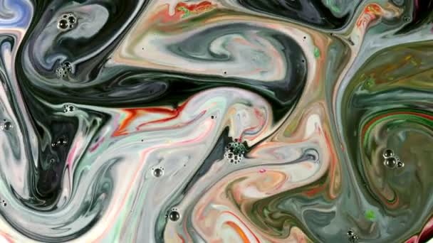 Astratto Colorato Pittura Liquido Movimento Artistico — Video Stock