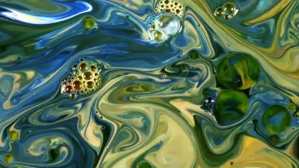 Astratto Colorato Pittura Liquido Movimento Artistico — Video Stock