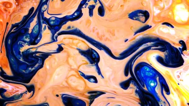 抽象彩色涂料液体艺术运动 — 图库视频影像