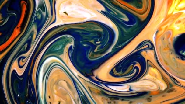 Movimiento Artístico Líquido Pintura Colorida Abstracta — Vídeo de stock