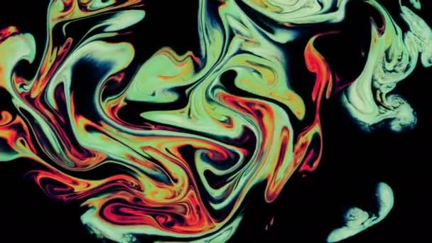 Soyut Renkli Boya Sıvı Sanatsal Hareket — Stok video