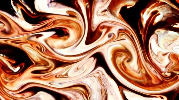 抽象的なカラフルなペイント液体芸術運動 — ストック動画