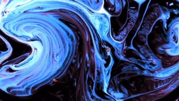 Movimiento Artístico Líquido Pintura Colorida Abstracta — Vídeo de stock