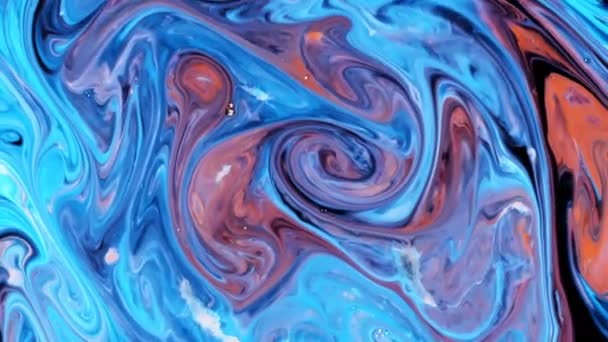 Mouvement Artistique Liquide Peinture Colorée Abstraite — Video