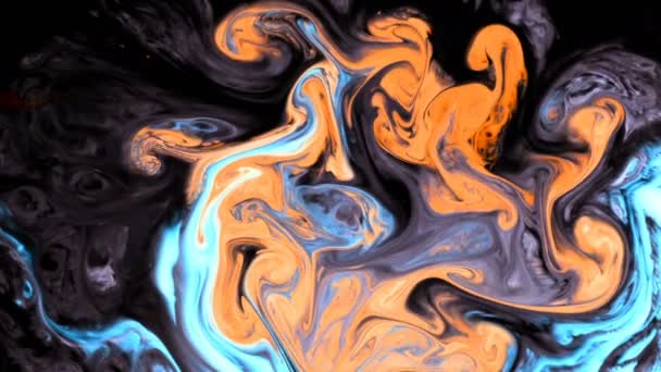 Movimiento Artístico Líquido Pintura Colorida Abstracta — Vídeo de stock