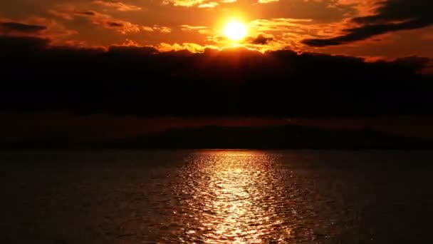 Sonnenuntergang Und Meer — Stockvideo