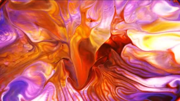 Movimiento Artístico Líquido Pintura Colorida Abstracta — Vídeo de stock