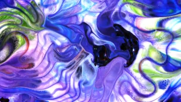 Mouvement Artistique Liquide Peinture Colorée Abstraite — Video