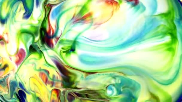Abstrakcja Colorful Paint Płynny Artystyczny Movement — Wideo stockowe