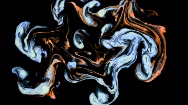 Movimiento Artístico Líquido Pintura Colorida Abstracta — Vídeo de stock