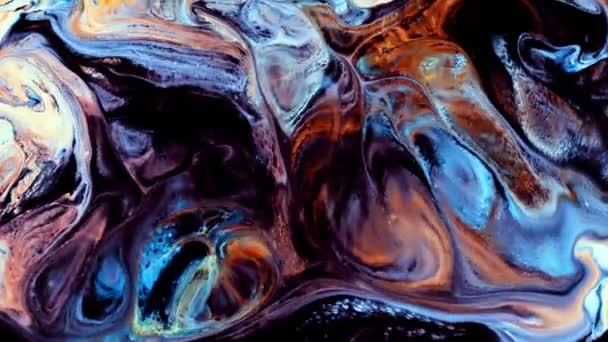 抽象的なカラフルなペイント液体芸術運動 — ストック動画