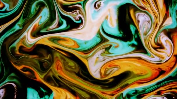 Movimiento Artístico Líquido Pintura Colorida Abstracta — Vídeos de Stock