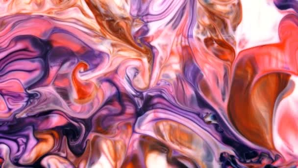 Movimiento Artístico Líquido Pintura Colorida Abstracta — Vídeo de stock