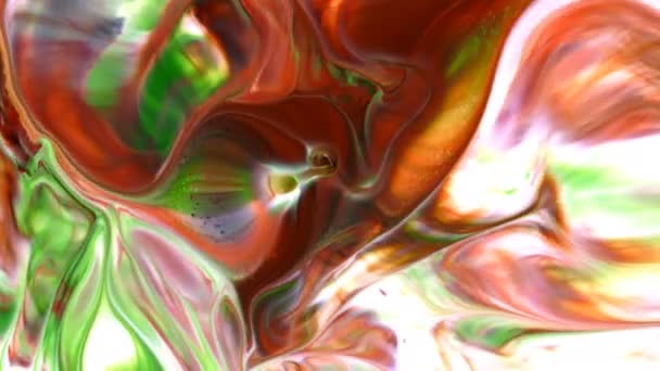 Абстрактний Барвистий Рідкий Художній Рух Фарби — стокове відео