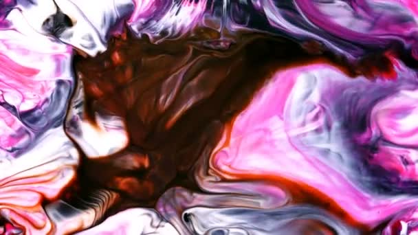 Astratto Colorato Pittura Liquido Movimento Artistico — Video Stock