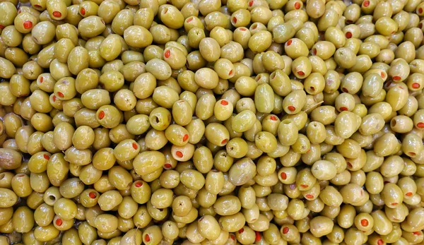 Läcker utsikt över vegetabiliska Olive Food — Stockfoto