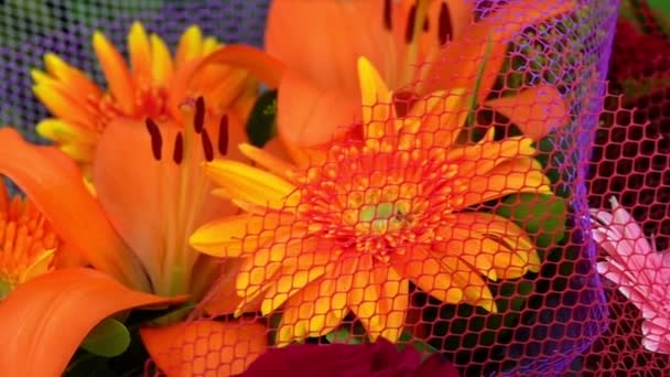 Casamento Dias Especiais Bouget Composição Flores — Vídeo de Stock
